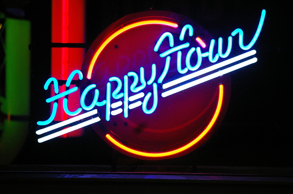 CORE Group network consulting | Happy Hour neon light